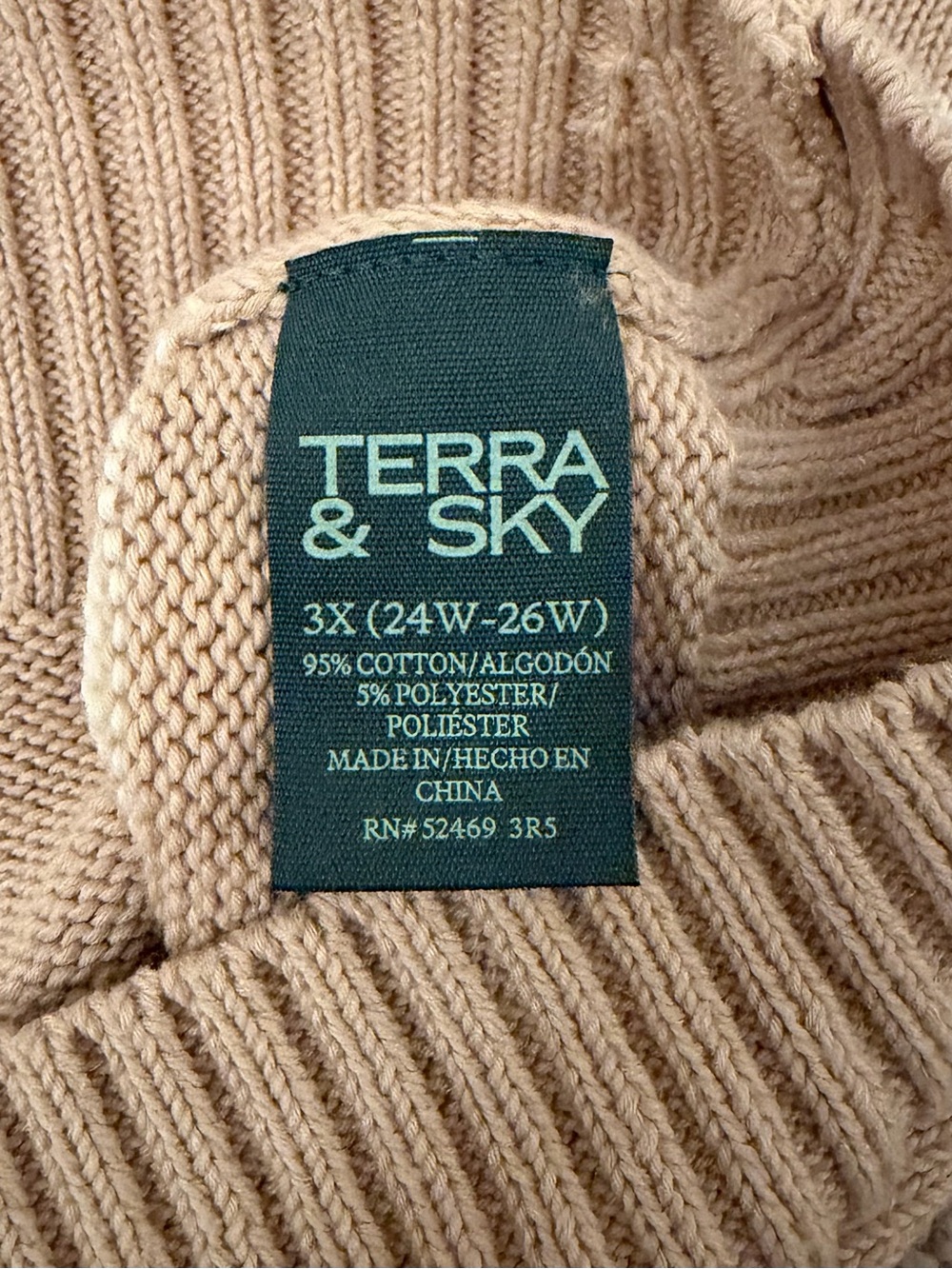Striped V-Neck Cardigan Sweater in Beige Tan and Cream NWT Size 3X 24W-26W - Picture 11 of 15